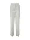 P.a.r.o.s.h Parosh Satin, Viscose And Linen Trousers