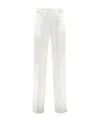 P.a.r.o.s.h . Viscose And Silk Trousers In White