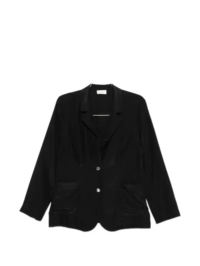 P.a.r.o.s.h Saxon Button Patch-pocket Blazer In Black