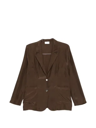 P.a.r.o.s.h Saxon Button Patch-pocket Blazer In Brown