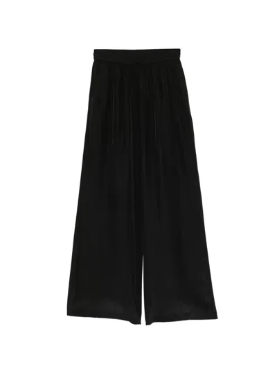 P.a.r.o.s.h Saxon Drawstring Palazzo Pants In Black
