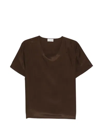 P.a.r.o.s.h Saxon Short-sleeve Blouse In Brown