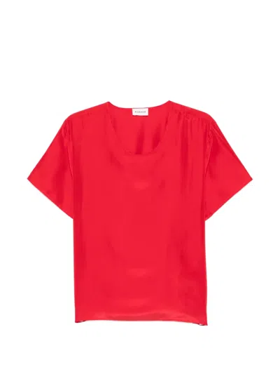 P.a.r.o.s.h Saxon Short-sleeve Blouse In Red