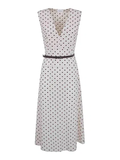 P.a.r.o.s.h Sbillo Midi Dress In Nude & Neutrals