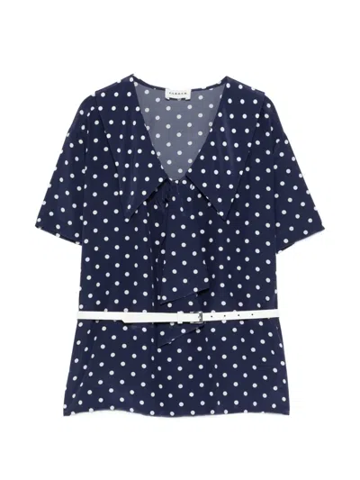 P.a.r.o.s.h Sbillo Polka-dot Blouse In Blue