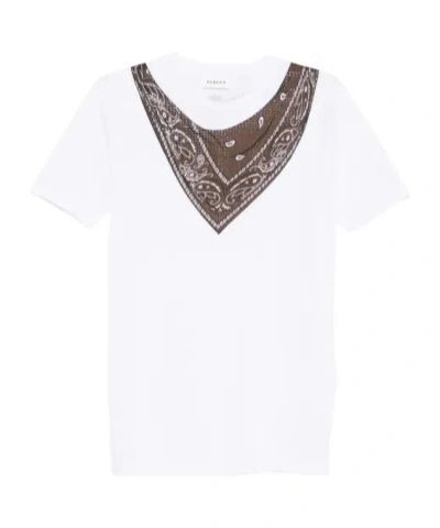 P.a.r.o.s.h Scarf-detail T-shirt In White