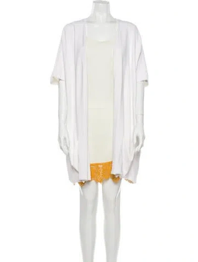 Pre-owned P.a.r.o.s.h Scoop Neck Mini Dress In White