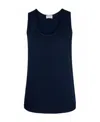 P.a.r.o.s.h Black Tank Top With Plunging U Neckline In Black