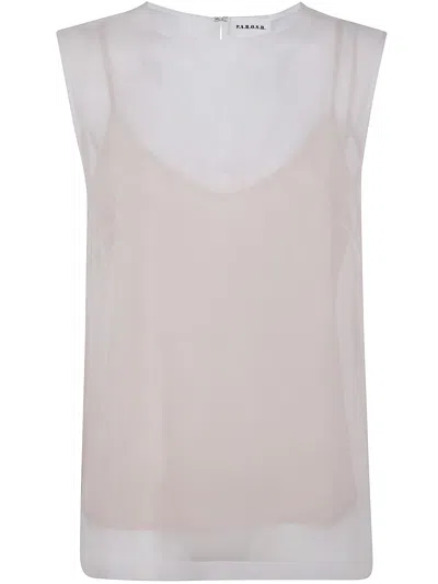 P.a.r.o.s.h Parosh Semi Sheer T Shirt In Blue