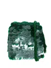 P.a.r.o.s.h Sequin Beaded Shoulder Bag In Green