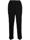P.a.r.o.s.h Sequin-detail Tapered-leg Trousers In Black