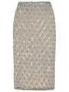 P.a.r.o.s.h Sequin Detailed Skirt In Stucco
