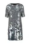 P.a.r.o.s.h Sequin Dress - Silver In Multi