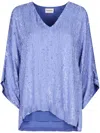 P.a.r.o.s.h Long Sleeved Top With Allover Sequins In Purple