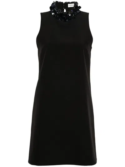 P.a.r.o.s.h Sequin-embellished Column Dress In Black  