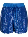 P.a.r.o.s.h Sequin-embellished Drawstring Shorts In Blue