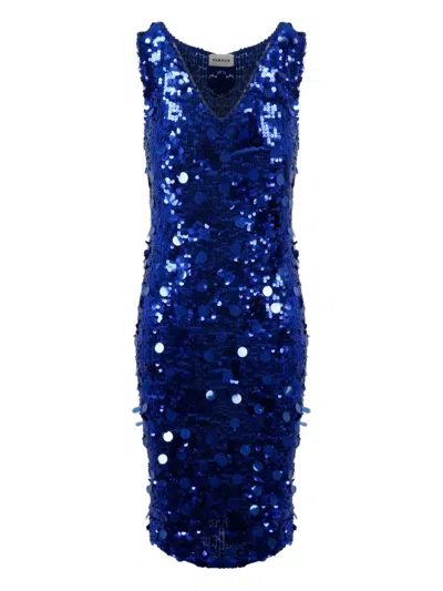 P.a.r.o.s.h Sequin-embellished Dress In Blue