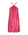 P.a.r.o.s.h Sequin-embellished Halter Mini Dress In Red