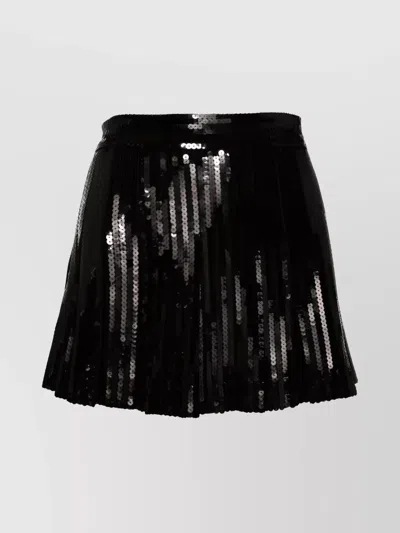 P.A.R.O.S.H SEQUIN EMBELLISHED KNIFE-PLEAT MINI SKIRT