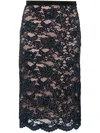 P.a.r.o.s.h Sequin-embellished Lace Midi Skirt In Blue