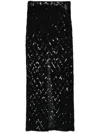 P.a.r.o.s.h Sequin-embellished Maxi Skirt In Black