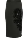 P.a.r.o.s.h Sequin-embellished Midi Skirt In Grey