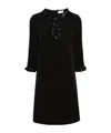P.a.r.o.s.h Mini Dress Sequin-embellished Long Sleeves In Black