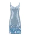 P.a.r.o.s.h Iridescent Sequin-embellished Mini Dress In Blue
