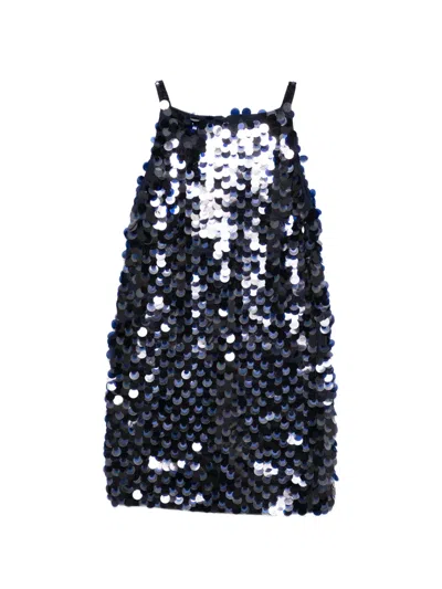 P.a.r.o.s.h Sequin-embellished Mini Dress In Blue