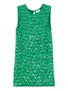 P.a.r.o.s.h Sequin-embellished Mini Dress In Green