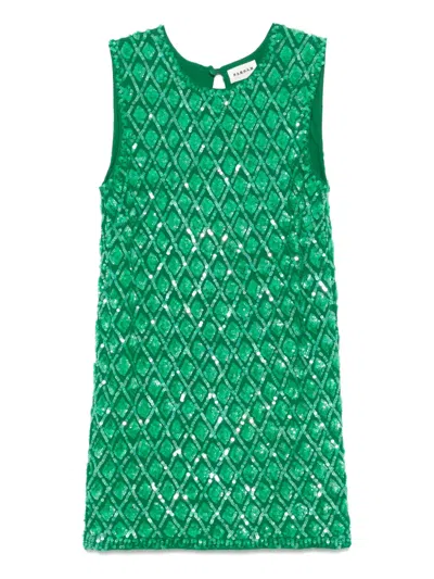 P.a.r.o.s.h Sequin-embellished Mini Dress In Green