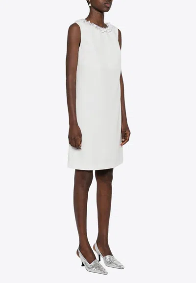 P.a.r.o.s.h Sequin-embellished Mini Dress In White