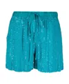 P.a.r.o.s.h Parosh Sequined Shorts In Blue