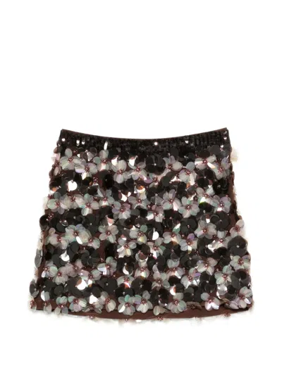 P.a.r.o.s.h Sequin-embellished Mini Skirt In Black