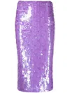 P.a.r.o.s.h Sequin-embellished Pencil Skirt In Purple