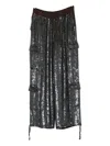 P.a.r.o.s.h Sequin-embellished Pocket Trousers In Gray