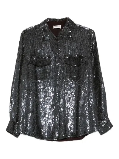 P.a.r.o.s.h Sequin-embellished Shirt In Brown