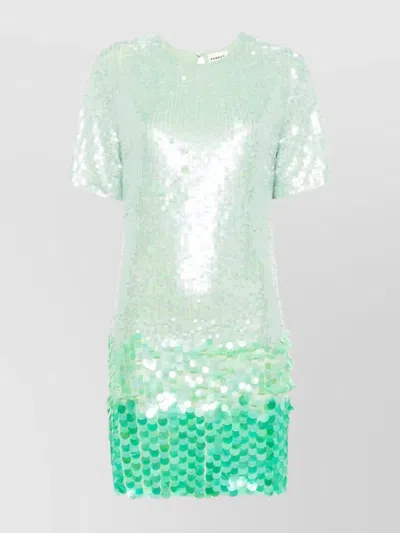 P.A.R.O.S.H SEQUIN EMBELLISHED SHORT-SLEEVE DRESS