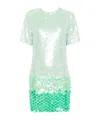 P.a.r.o.s.h Degrade Sequined Mini Dress In White