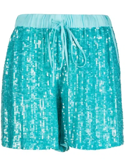 P.a.r.o.s.h Sequin-embellished Shorts In Blue