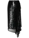 P.a.r.o.s.h Sequin Embellished Wraparound Skirt In Black
