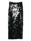 P.a.r.o.s.h P. A.r. O.s. H. Sequinned Long Skirt With Split In Black