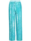 P.a.r.o.s.h Sequin-embellished Straight-leg Trousers In Blue