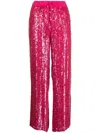 P.a.r.o.s.h Sequin-embellished Straight-leg Trousers In Pink