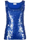 P.a.r.o.s.h Sequin-embellished Tank Top In Blue