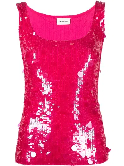 P.a.r.o.s.h Sequin-embellished Tank Top In Pink