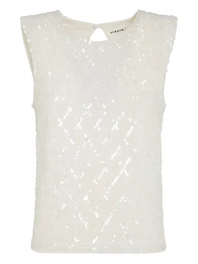 P.a.r.o.s.h Sequin-embellished Top In White