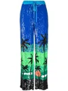 P.a.r.o.s.h Sequin-embellished Trousers In Blue
