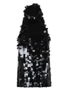 P.a.r.o.s.h Sequin-embellishment Halter Top In Black