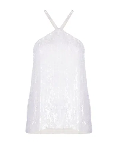 P.A.R.O.S.H SEQUIN HALTERNECK TOP